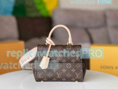 Copy L---V Cluny Mini Women Handbag M46055 Brown Monogram